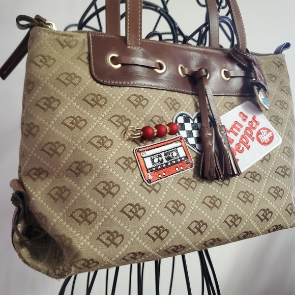 Dooney & Bourke- Vintage Monogram Shoulder Bag with Custom Dr Pepper Patchwork - Picture 4 of 7